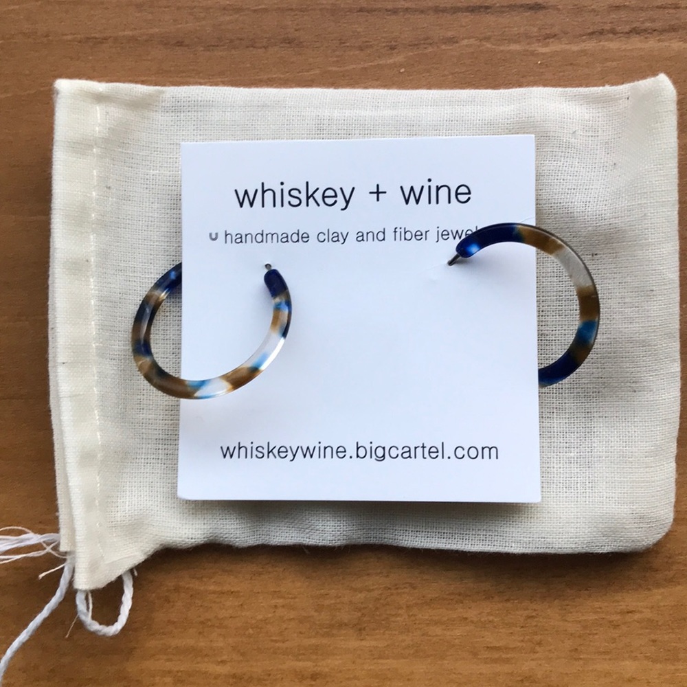 Handmade hoop earrings NWB